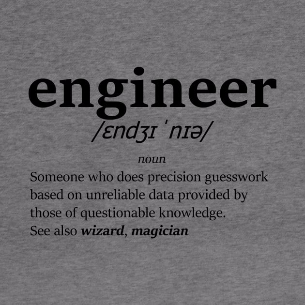 The definition of engineer (Black) by mercenary